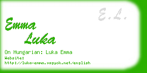 emma luka business card